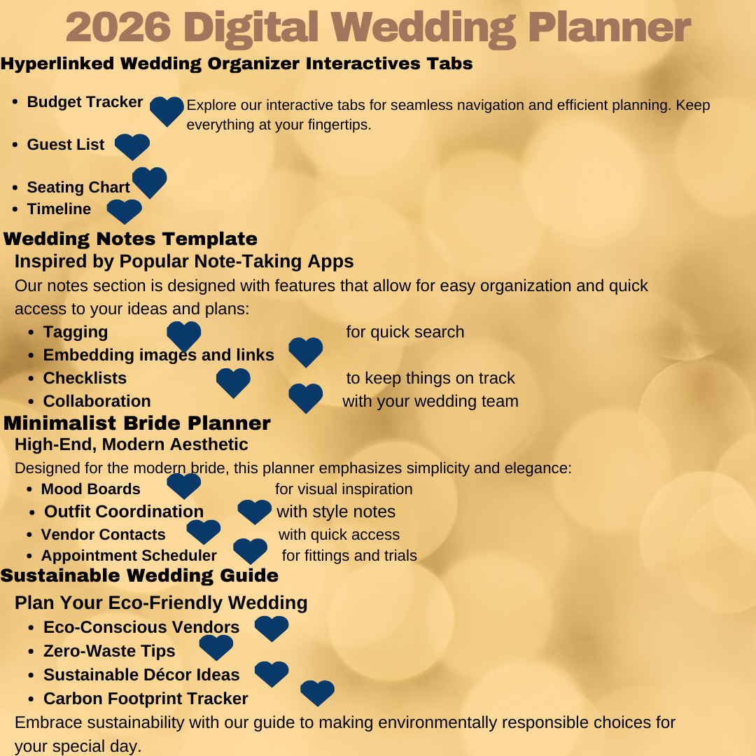 2026 Digital Wedding Planner/Hyperlinks