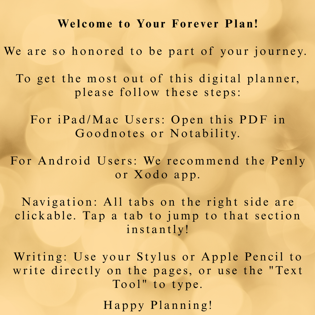 2026 Digital Wedding Planner/Hyperlinks