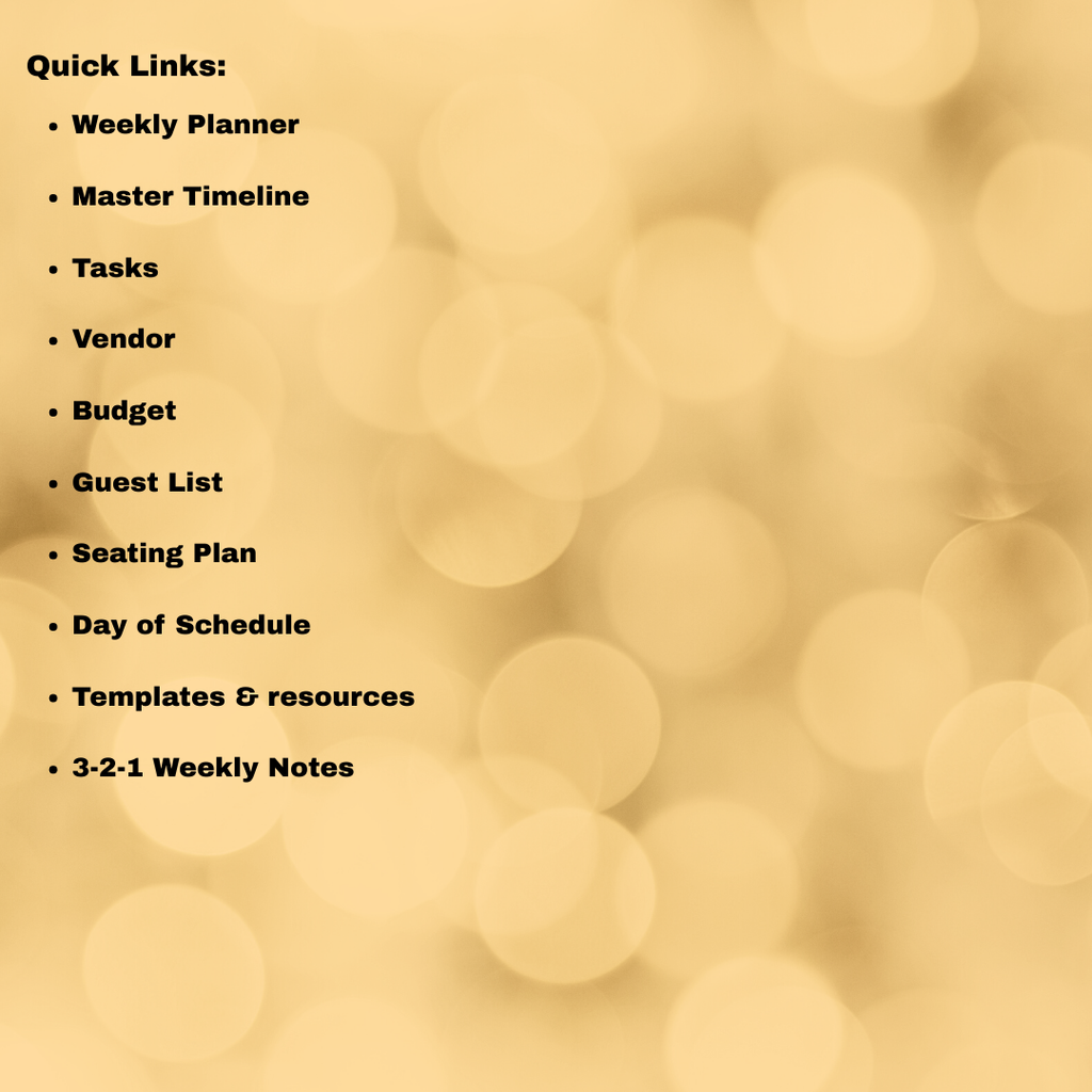 2026 Digital Wedding Planner/Hyperlinks