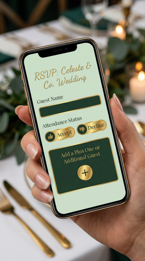 Digital Wedding Invitation Suite/ Interactive RSVP AND Guess Management